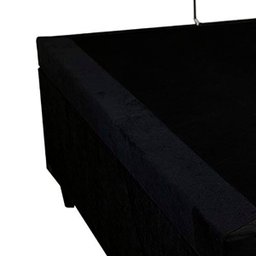 Cama Box Baú Casal Colchão Top Line Mola Bonnel + Box Baú Suede Preto Serra Negra 62x138x188 - 5