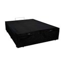 Ver imagem 3 de Cama Box Baú Casal Colchão Molas Ensacadas + Box Suede Preto Serra Negra 68x138x188