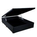 Ver imagem 4 de Cama Box Baú Casal Colchão Molas Ensacadas + Box Sintético Preto Serra Negra 68x138x188
