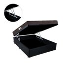 Ver imagem 1 de Cama Box Baú Casal Colchão Molas Ensacadas + Box Sintético Preto Serra Negra 68x138x188