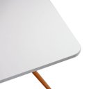 Ver imagem 3 de Conjunto Mesa Jantar Quadrada Eiffel 80cm Branca Mdf + 4 Cadeiras Charles Eames Pretas