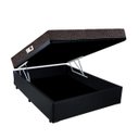Ver imagem 2 de Cama Box Baú Casal Colchão Espuma D33 + Box Sintético Preto Serra Negra 56x138x188