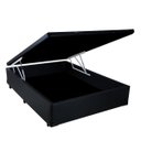 Ver imagem 4 de Cama Box Baú Casal Colchão Classic Mola Ensacada + Box Sintético Preto Serra Negra 67x138x188