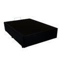 Ver imagem 3 de Cama Box Baú Casal Colchão Classic Mola Ensacada + Box Sintético Preto Serra Negra 67x138x188