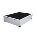 Ver imagem 3 de Cama Box Baú Casal Colchão Classic Mola Ensacada + Box Sintético Branco Serra Negra 67x138x188
