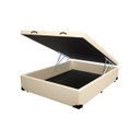 Ver imagem 3 de Cama Box Baú Casal Colchão Classic Mola Ensacada + Box Sintético Bege Serra Negra 67x138x188