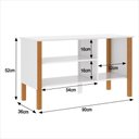 Ver imagem 5 de Rack com Painel para Tv até 40 Polegadas Fit 90cm Vianossa Branco e Cedro