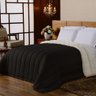 Coberdrom Sherpa Queen Casal Avulso Dupla Face Cotex Preto - 1