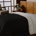 Ver imagem 4 de Coberdrom Sherpa Queen Casal Avulso Dupla Face Cotex Preto