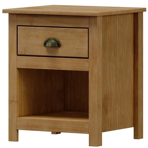 Mesa de Cabeceira 1 Gav Madeira Maciça 46 Cm 9100 Freijo Milani Store