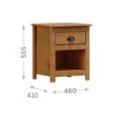 Ver imagem 4 de Mesa de Cabeceira 1 Gav Madeira Maciça 46 Cm 9100 Freijo Milani Store