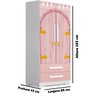 Conjunto Infantil Completo Princesas Cama, Guarda-Roupa e Penteadeira Carruagem Rosa - 4