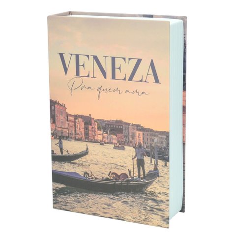 Livro Cofre Decorativo Camuflado 24cm X 16cm Veneza