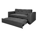 Ver imagem 5 de Sofá Cama Reclinável Retrátil Austin Pompeia Chumbo com Porta Copos