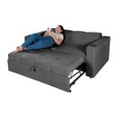 Ver mais imagens de Sofá Cama Reclinável Retrátil Austin Pompeia Chumbo com Porta Copos