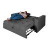 Sofá Cama Reclinável Retrátil Austin Pompeia Chumbo com Porta Copos - 10