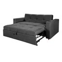 Ver imagem 4 de Sofá Cama Reclinável Retrátil Austin Pompeia Chumbo com Porta Copos