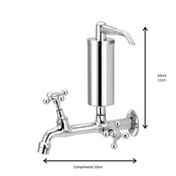 Torneira Cozinha Parede Fixa com Filtro Metal C33 - 2