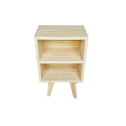Mesa de Cabeceira Jaraguá 62x35x26 em Madeira de Pinus - Natural - 4