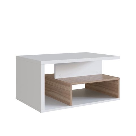 Mesa de Centro Emovell B92 Branco Montana MDP com Nicho e Tampo 25 mm