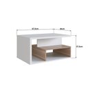 Ver imagem 3 de Mesa de Centro Emovell B92 Branco Montana MDP com Nicho e Tampo 25 mm