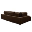 Ver imagem 4 de Sofá de Canto Retrátil e Reclinável com Molas 3,00x2,00 Esq Virginia Suede Marrom Adonai