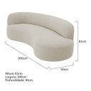 Ver imagem 3 de Divã Recamier Orgânico Tokyo 200cm Lado Direito Linho