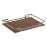 Bandeja Multiuso Hara Luana Tampo Couríss. Caramelo 37x57 Cm:Champagne - 1