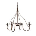 Ver imagem 2 de Lustre para Sala em Ferro para Casas Rústicas e Modernas 4 Lâmpadas Ouro Velho