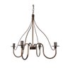 Lustre para Sala em Ferro para Casas Rústicas e Modernas 4 Lâmpadas Ouro Velho - 2