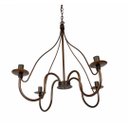 Ver imagem 3 de Lustre para Sala em Ferro para Casas Rústicas e Modernas 4 Lâmpadas Ouro Velho