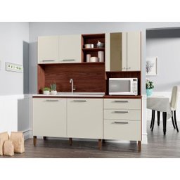 Cozinha Mega sem Tampo - Kit'S Paraná - Nogueira/Off White - 1