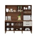 Ver imagem 3 de Armário de Cozinha Compacta 7 Portas 2 Gavetas Mega - Nogueira/off White