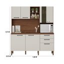 Ver imagem 2 de Armário de Cozinha Compacta 7 Portas 2 Gavetas Mega - Nogueira/off White