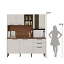 Ver imagem 4 de Armário de Cozinha Compacta 7 Portas 2 Gavetas Mega - Nogueira/off White