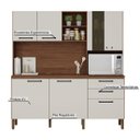 Ver imagem 5 de Armário de Cozinha Compacta 7 Portas 2 Gavetas Mega - Nogueira/off White