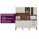 Ver imagem 6 de Armário de Cozinha Compacta 7 Portas 2 Gavetas Mega - Nogueira/off White