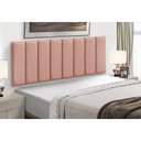 Ver imagem 1 de Kit 5 Cabeceiras Painel Modular Cama Box Solteiro Veludo Rose Madelina Decor