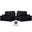 Ver mais imagens de Sofá Palermo 2,40m Retrátil e Reclinável Velosuede Preto - Netsofás