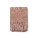 Ver imagem 1 de Manta para Sofá Chenille Rosa Antigo 120x180