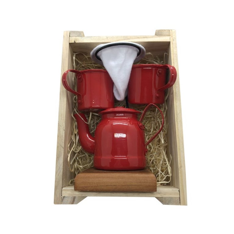 Kit de Café Individual - VERMELHO - Demolição com engradado