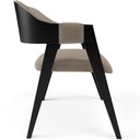 Ver imagem 5 de Cadeira para Sala de Jantar Estar Living Estofada Suran L02 Preto Bouclê Bege - Lyam Decor
