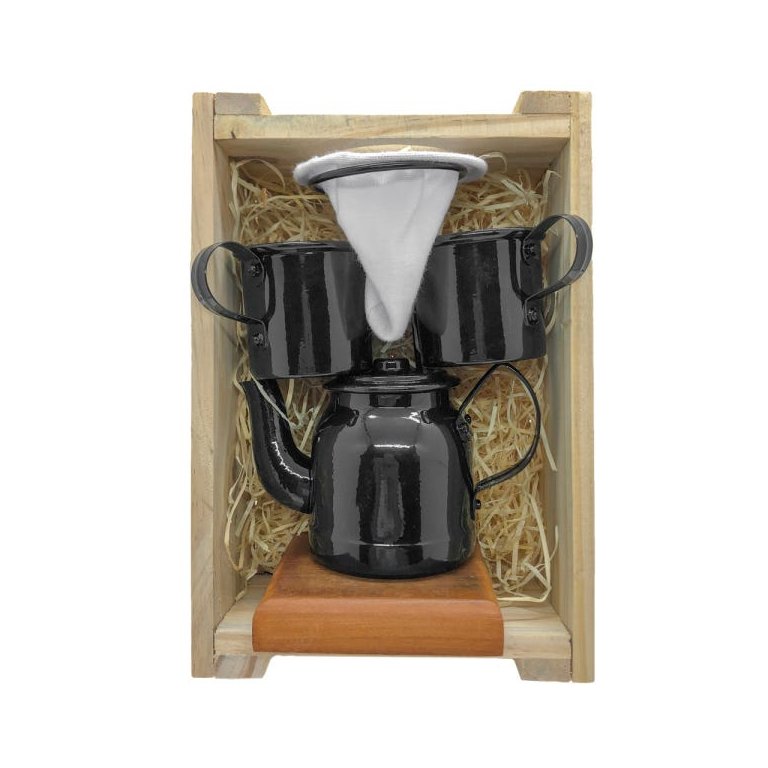 Kit de Café Individual - PRETO - Demolição com engradado