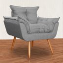 Ver imagem 1 de Poltrona Decorativa Opalla Cinza - Malta Decor