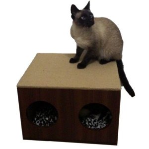 Arranhador para Gatos Double Box Horizontal Toth Pet em MDF 15Mm Branco