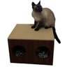 Arranhador para Gatos Double Box Horizontal Toth Pet em MDF 15Mm Branco - 1