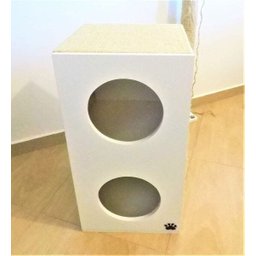 Arranhador para Gatos Double Box Vertical Toth Pet em MDF 15mm Branco - 4