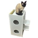 Ver imagem 1 de Arranhador para Gatos Scuti Toth Pet em MDF 15mm Branco e Sisal