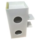 Ver imagem 3 de Arranhador para Gatos Scuti Toth Pet em MDF 15mm Branco e Sisal