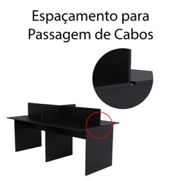 Plataforma de trabalho 4 Lugares Cor:Preto - 3
